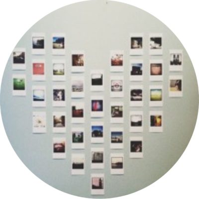 Coeur en polaroid