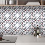Carreaux de ciment Antique gris rouge