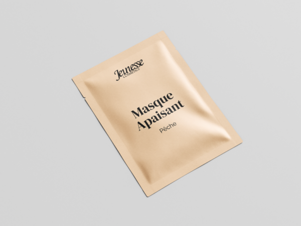 masque apaisant tissu visage senteur et effet peau de pêche