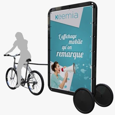 vélo publicitaire à Roanne