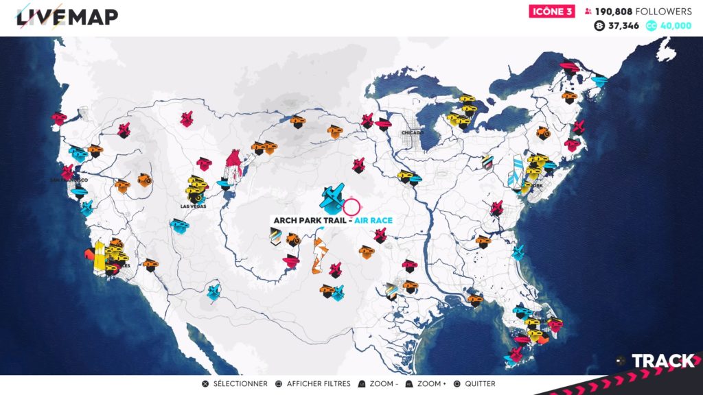carte du jeux The Crew 2