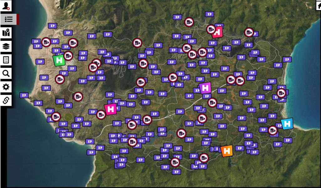 la vaste carte du jeu de course en monde ouvert de Forza Horizon 5