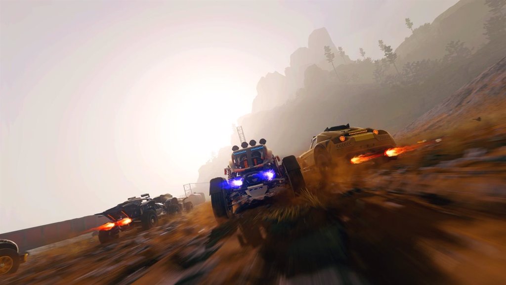 Course de voiture sur du tout terrain