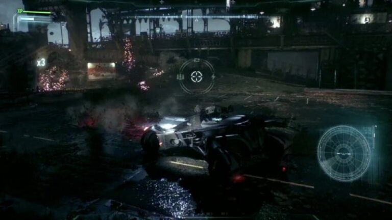 Batmobile dans la ville d'Arkham
