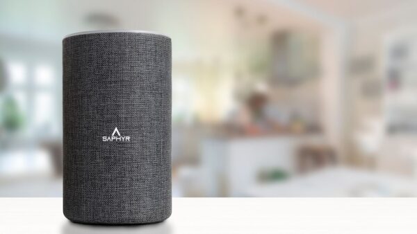 Enceinte connectée intelligente Mid Saphyr dans une cuisine