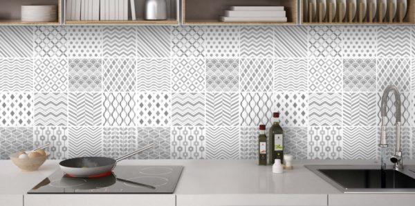carreaux ciment Moderne gris