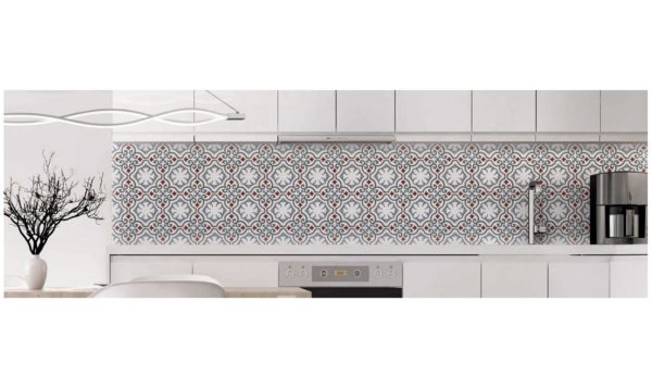 Carreaux de ciment Antique gris rouge