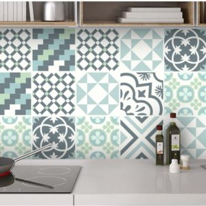 Carreaux de ciment moderne vert